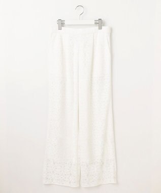 自由区 【カタログ掲載・洗える】フラワータイルレース パンツ オフホワイト