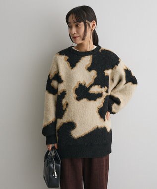 CRAFT STANDARD BOUTIQUE アニマルジャカードニットプルオーバー Light Beige