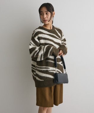 CRAFT STANDARD BOUTIQUE アニマルジャカードニットプルオーバー Khaki