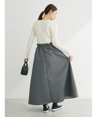 Green Parks ・ＥＬＥＮＣＡＲＥ　ＤＵＥニット＆ジャカードワンピース Off White