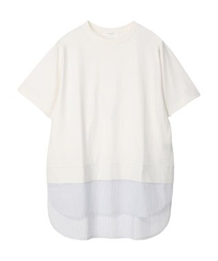 Green Parks 布帛レイヤー半袖チュニック Off White
