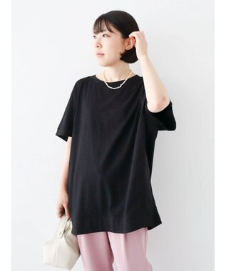 Green Parks フレンチスリーブ脇ドッキングカットプルオーバー Black