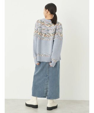 earth music&ecology スラブヤーンノルディックプルオーバー Sax