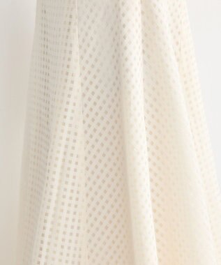 earth music&ecology シアーチェックスカート Ivory