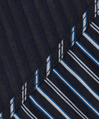 JOSEPH ABBOUD 【キングサイズ・2WAY/】ライトリバーシブルストライプシャツ ネイビー系1