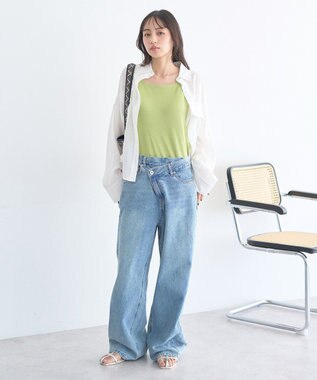 earth music&ecology Ｗポケットシャツ Off White