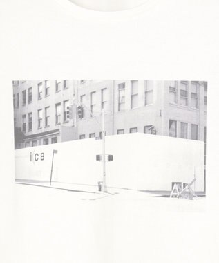 ICB 【30th ANNIVERSARY】New Yorkフォトプリント ロングスリーブTシャツ オフホワイト系