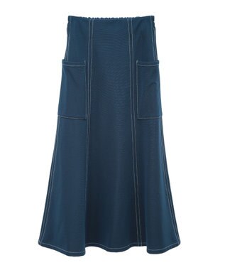 Green Parks ・ＥＬＥＮＣＡＲＥ　ＤＵＥ　カラーｓｔフレアスカート Blue
