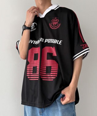 WEGO ナンバリングサッカーT（SS） ブラック