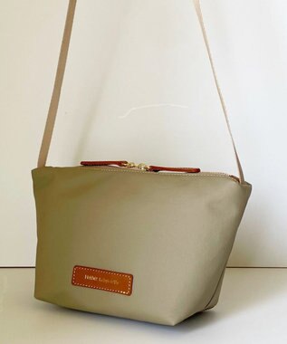 Hekhèr Le Style de Vie 新型追加【日本製 / 汚れにくい】PUコートコットンキャンバス×牛革付属 ショルダーバッグ ベージュ