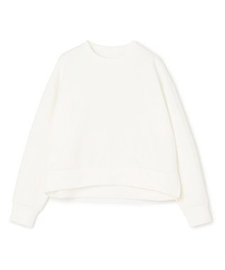 UNFILO L 【WEB限定】BEAUTY FORM JERSEY サイドZIP クロップドプルオーバー エクリュ