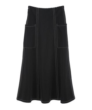 Green Parks ・ＥＬＥＮＣＡＲＥ　ＤＵＥ　カラーｓｔフレアスカート Black