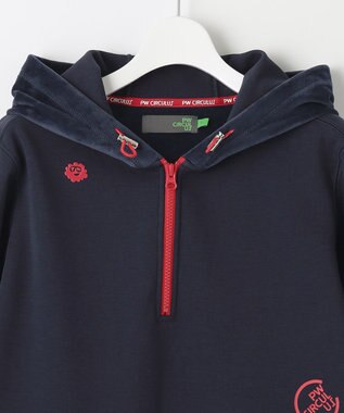 PW CIRCULUS 【WOMEN】ハーフジップ フーディ ワンピース ネイビー系