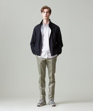 J.PRESS MEN エンブロイダリーゴルフジャケット ネイビー系