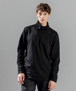 JOSEPH HOMME スビンソフトジャージー　タートルネックカットソー ブラック系