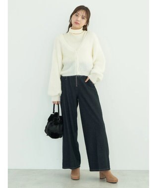 earth music&ecology ねこ毛ライク２ｗａｙボレロ Ivory