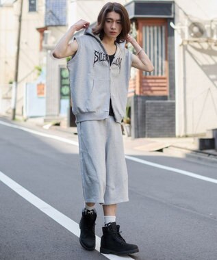 WEGO 【ウエストゴム】バルーンスウェットショーツ 杢グレー