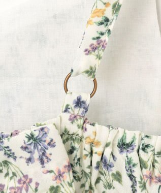 ANY KIDS フラワープリント キャミ ワンピース オフホワイト系