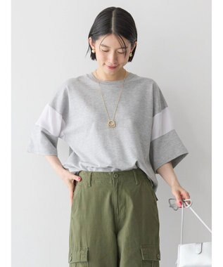 AMERICAN HOLIC 異素材ラインカットプルオーバー2 Light Gray Mixture