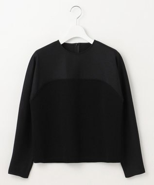 23区 【洗える】ウールミルドジャージー ビスチェライクコンビ カットソー ブラック系