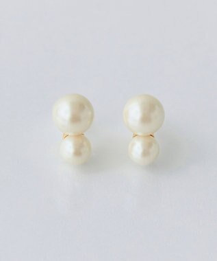 Phoebe 【金属アレルギー対応】ツインパールセラミックピアス ゴールド