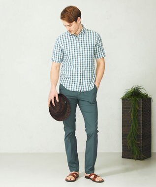 JOSEPH ABBOUD 【ECO撥水】オーガニックハイパワーストレッチパンツ 黄緑系