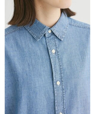 Green Parks ライトオンスデニムＢｉｇシャツ Light Indigo