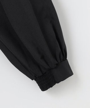 #Newans 【洗濯機可能/シワになりにくい】〈小柄さんにお勧め〉ウェービーカラーブラウス ブラック