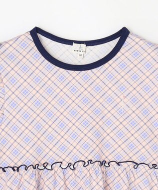 組曲 KIDS 【150-160㎝】 サマーチェックチュニック ピンク