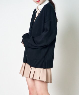 WEGO 【SCHOOL ITEM】ニットカーディガン ブラック