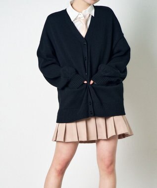 WEGO 【SCHOOL ITEM】ニットカーディガン ブラック