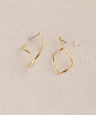 Phoebe 2wayグレースツイストラインピアス ゴールド
