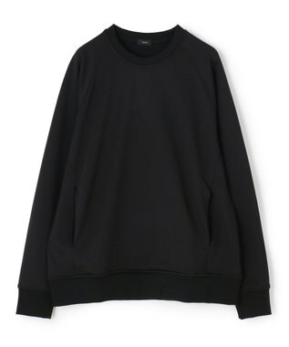 JOSEPH HOMME コットンナイロンテリー　クルーネックスウェット ブラック系