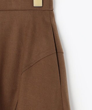 組曲 ツイル起毛フレア スカート カカオブラウン系