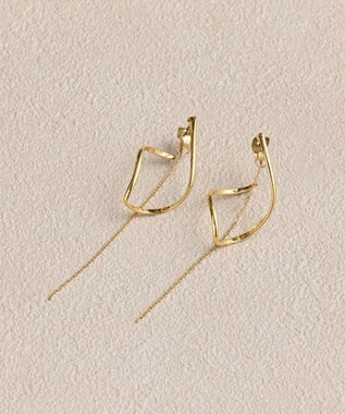 Phoebe 2wayグレースツイストラインピアス ゴールド