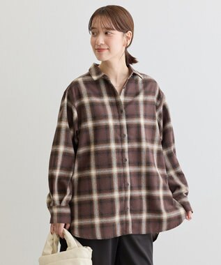 Green Parks ネルチェックシャツ Brown