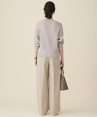 自由区 L ラメノットスパングル ニット ベージュ