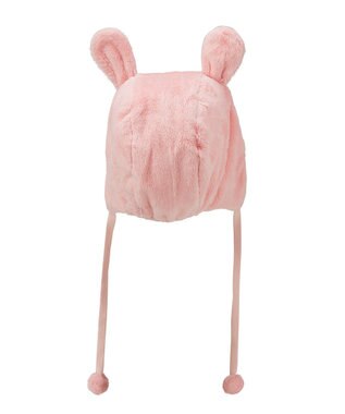 MIKI HOUSE HOT BISCUITS 【ミキハウス】【44-50cm】 マイクロファー フード ピンク