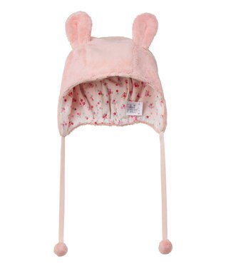 MIKI HOUSE HOT BISCUITS 【ミキハウス】【44-50cm】 マイクロファー フード ピンク