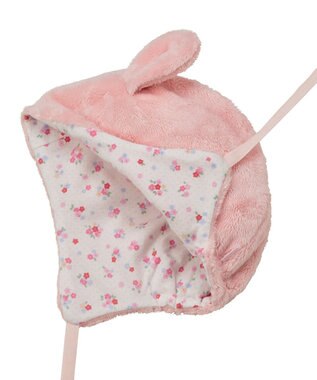 MIKI HOUSE HOT BISCUITS 【ミキハウス】【44-50cm】 マイクロファー フード ピンク