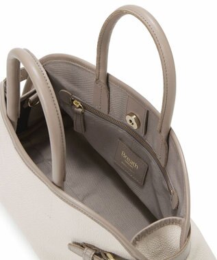 TOPKAPI 【Breath TOPKAPI】SCOTCH GRAIN スコッチグレイン ベルトデザイン ショルダー付き ミニトート バッグ クリーム