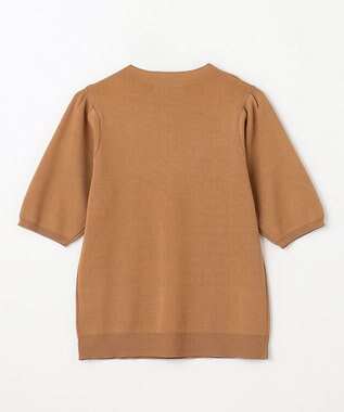 ANY 【マシンウォッシュ】モックネックパフスリーブニット キャメル