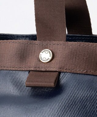 LA BAGAGERIE 【コットン×ポリウレタン】シャイニーミニトート ネイビー