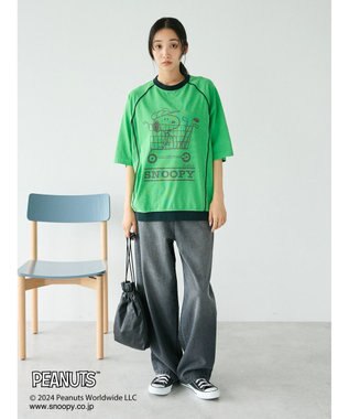 CRAFT STANDARD BOUTIQUE 【ユニセックス】PEANUTS/スヌーピー 切り替えTシャツ Green