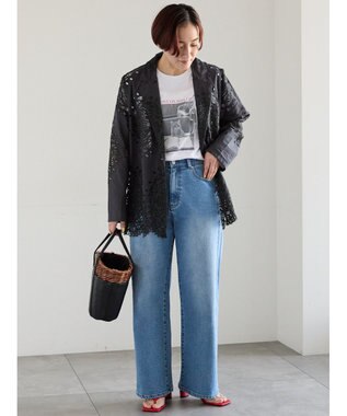 Te chichi アソートネコフォトスタンダードTシャツ レッド