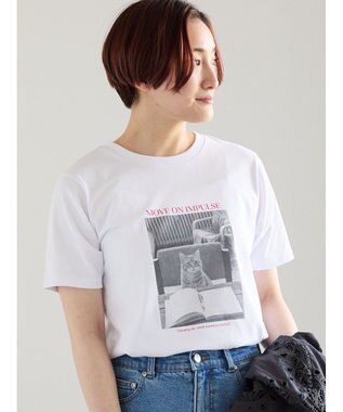 Te chichi アソートネコフォトスタンダードTシャツ レッド