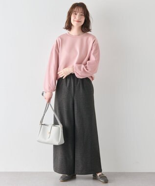 ANY L 【洗濯機可】チュールコンビダンボールプルオーバー ピンク