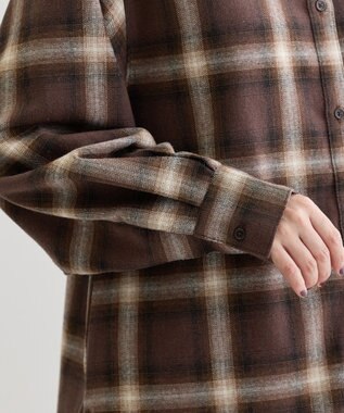 Green Parks ネルチェックシャツ Brown