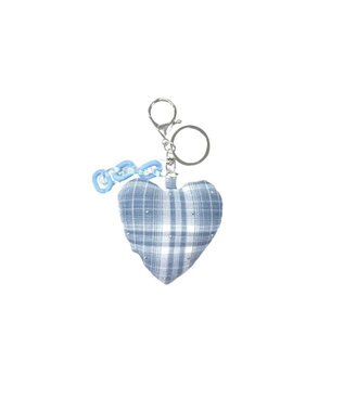WEGO チェーンチェックハートキーホルダー