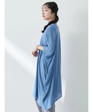 earth music&ecology レーヨンビッグシャツチュニック Sax